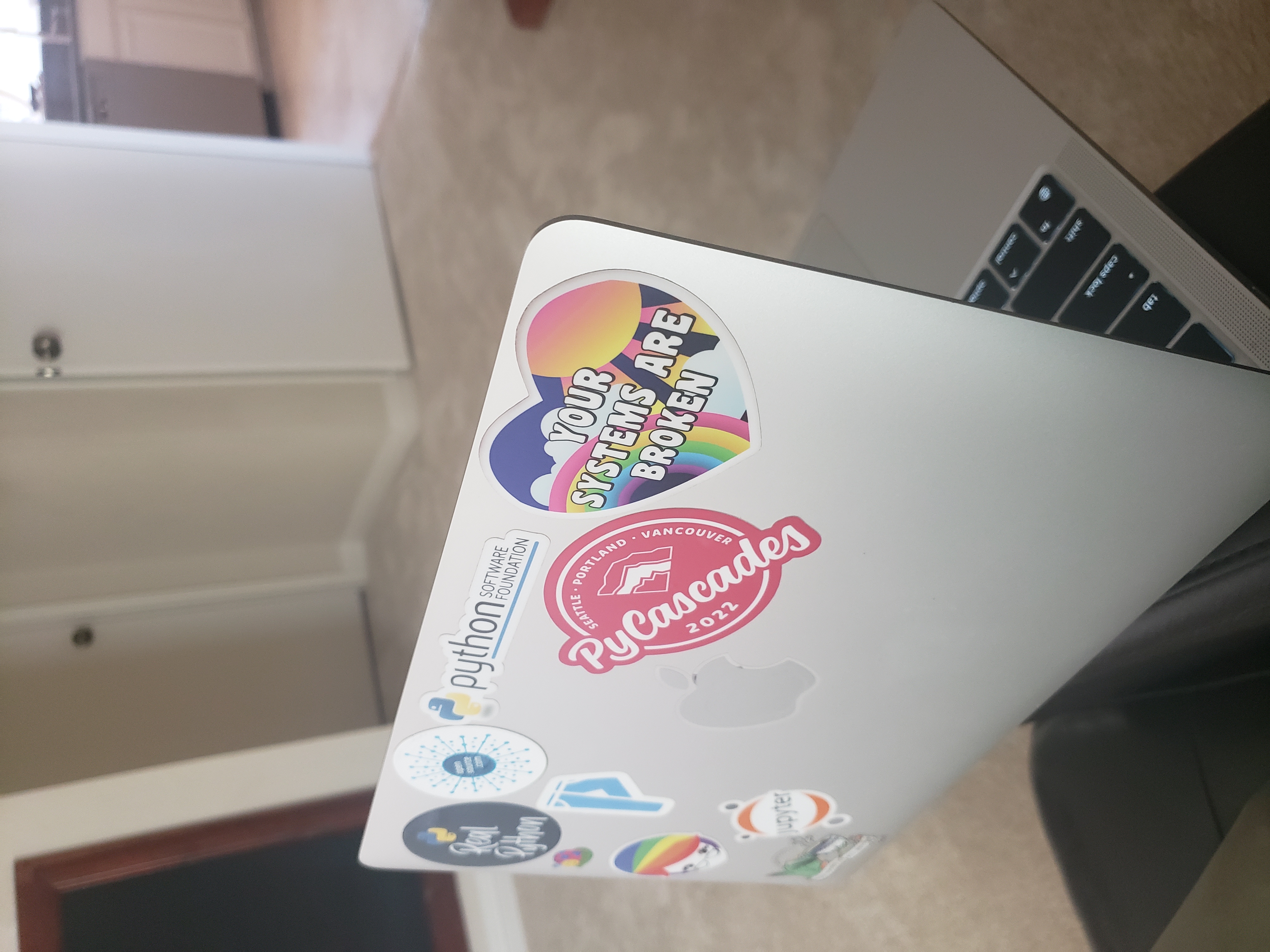 M1 MacBook Air with stickers